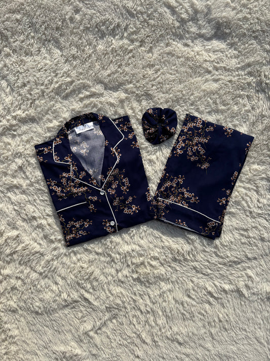 Navy Bloom PJ