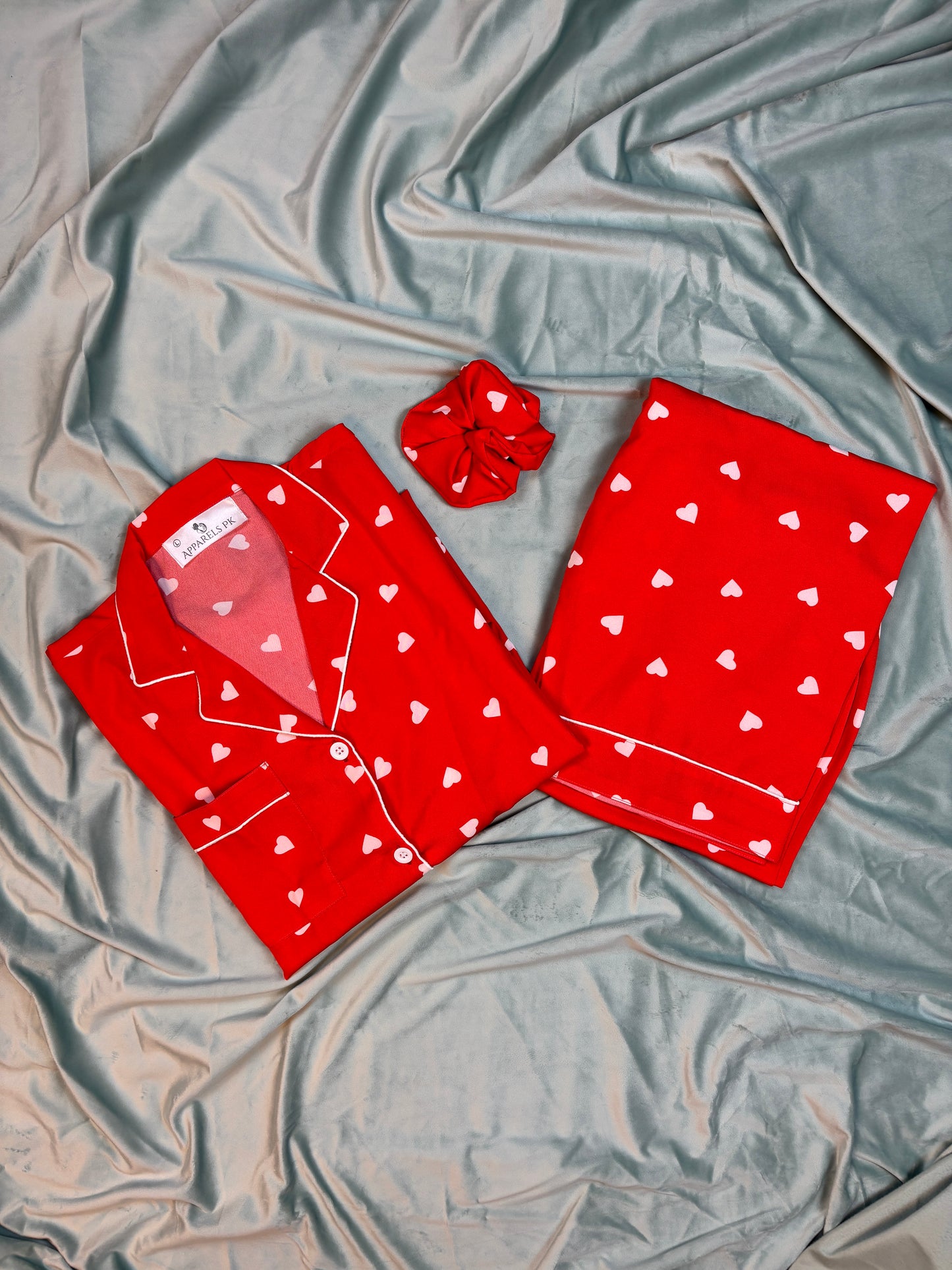 Heartbeats in Red PJ SET