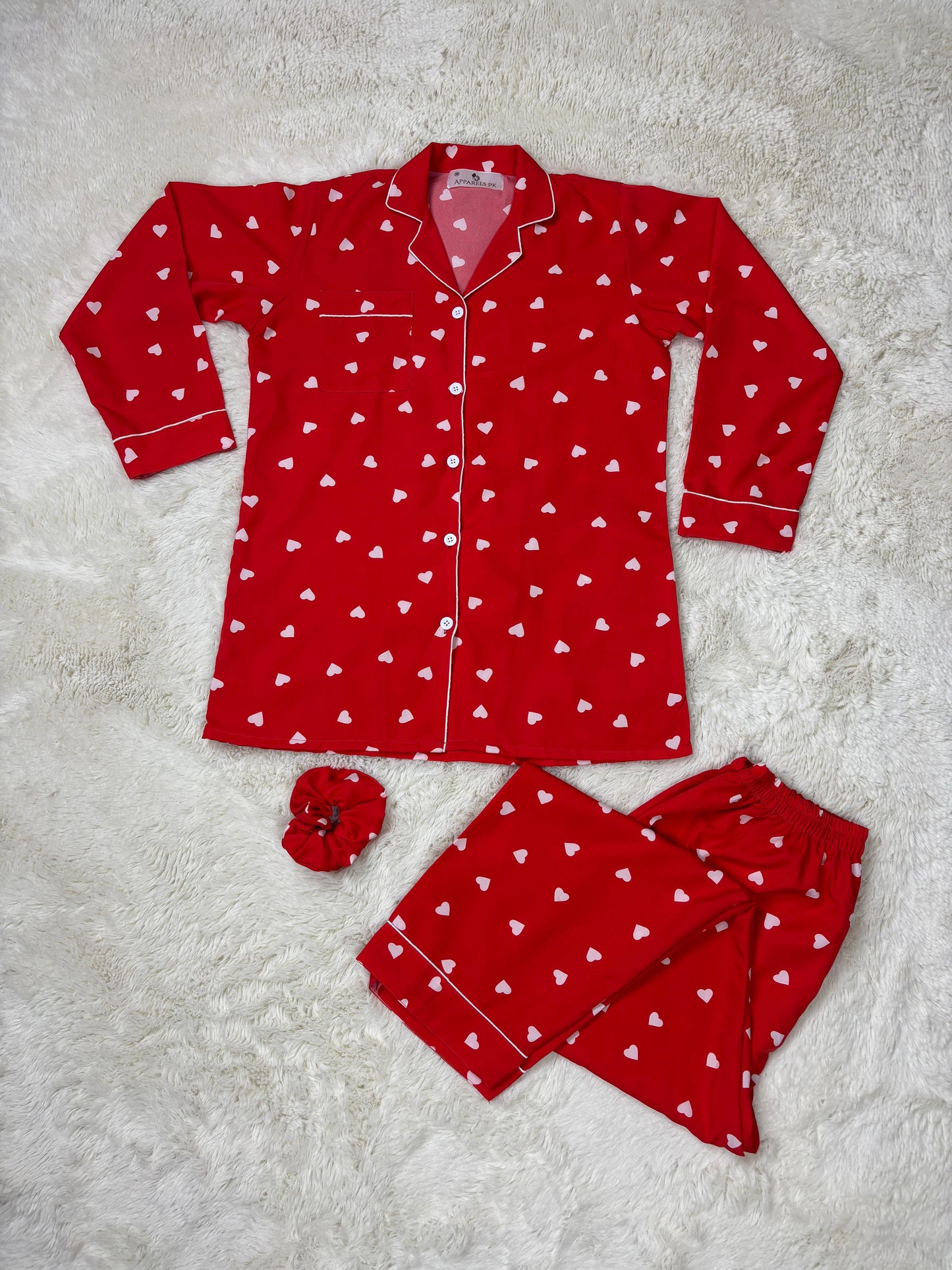 Heartbeats in Red PJ SET