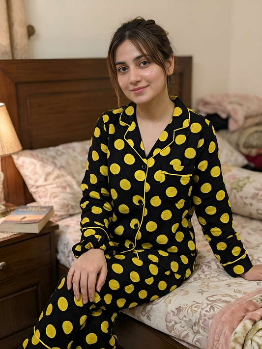 Yellow Polka Luxe