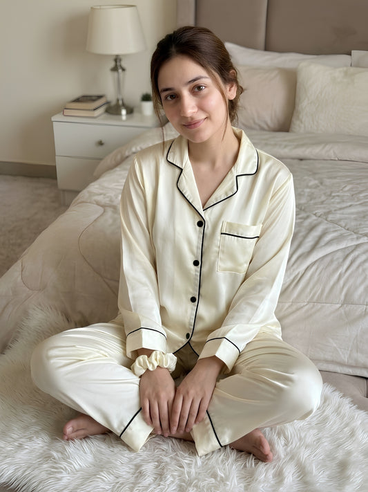Cream Luxe Silk PJ